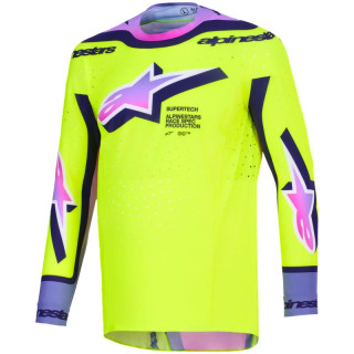 Maillot Alpinestars supertech vista jaune/violet/noir