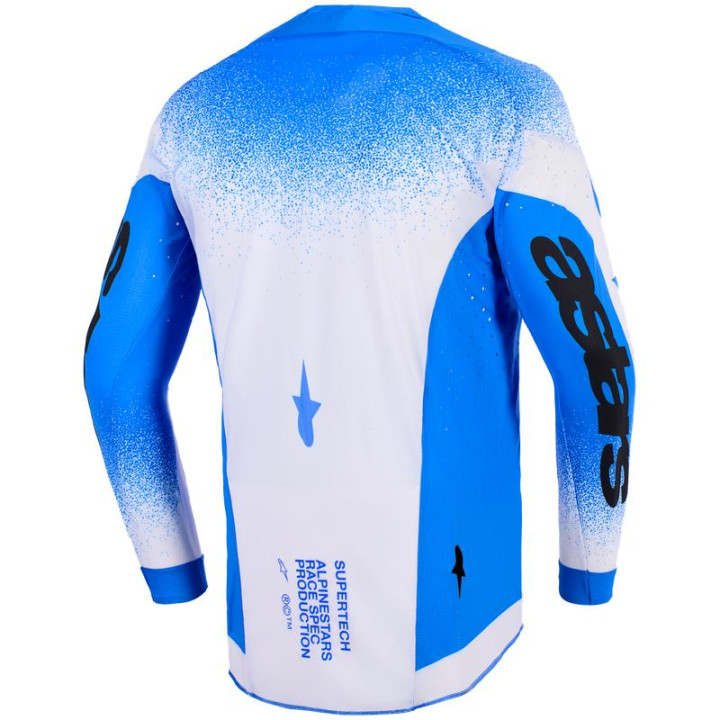 Maillot Alpinestars supertech scenz bleu/blanc | Oxmoto