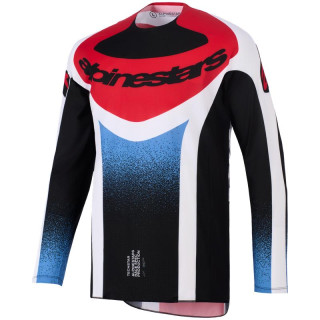 Maillot Alpinestars techstar knif noir/blanc/rouge | Oxmoto