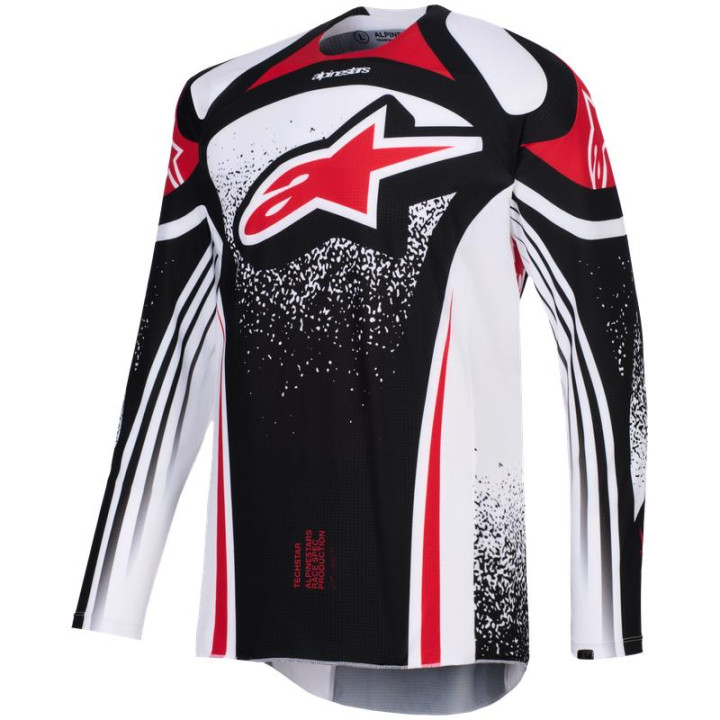 Maillot Alpinestars techstar nomur noir/blanc/rouge | Oxmoto