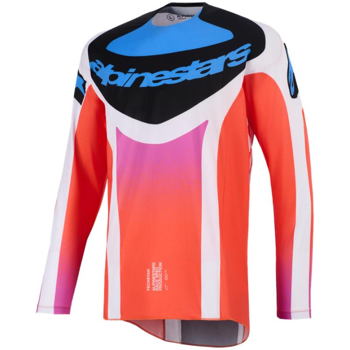 Maillot Alpinestars techstar knif gris/orange/noir | Oxmoto