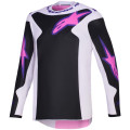 Maillot Alpinestars fluid grid noir/gris/violet | Oxmoto