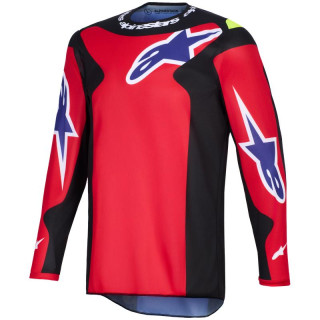 Maillot Alpinestars fluid grid rouge/noir/violet | Oxmoto