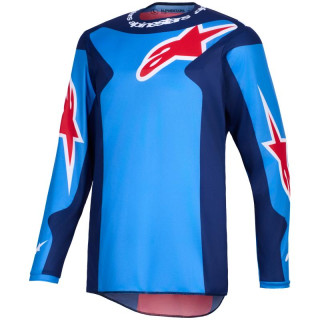 Maillot Alpinestars fluid grid bleu/rouge | Oxmoto