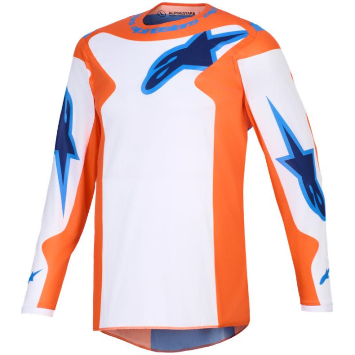 Maillot Alpinestars fluid grid orange/bleu | Oxmoto