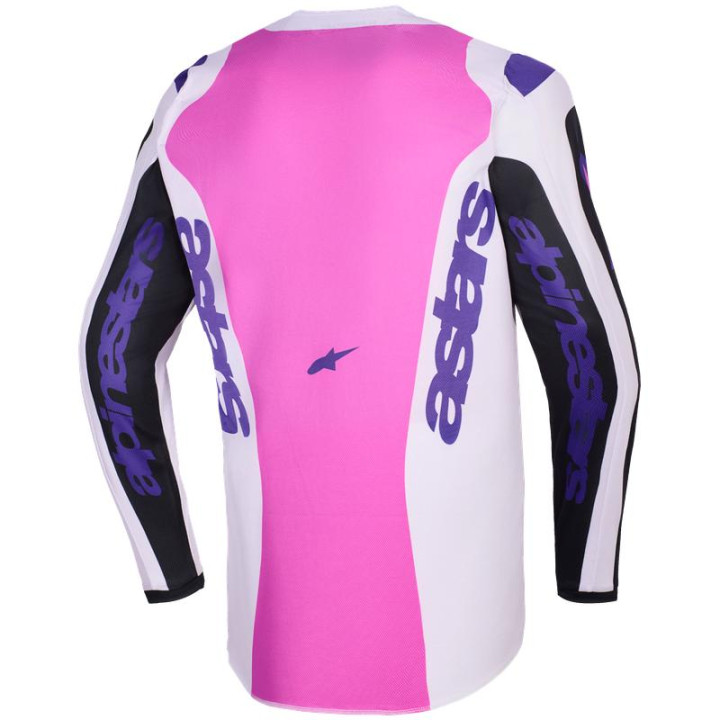 Maillot Alpinestars fluid grid noir/gris/violet | Oxmoto