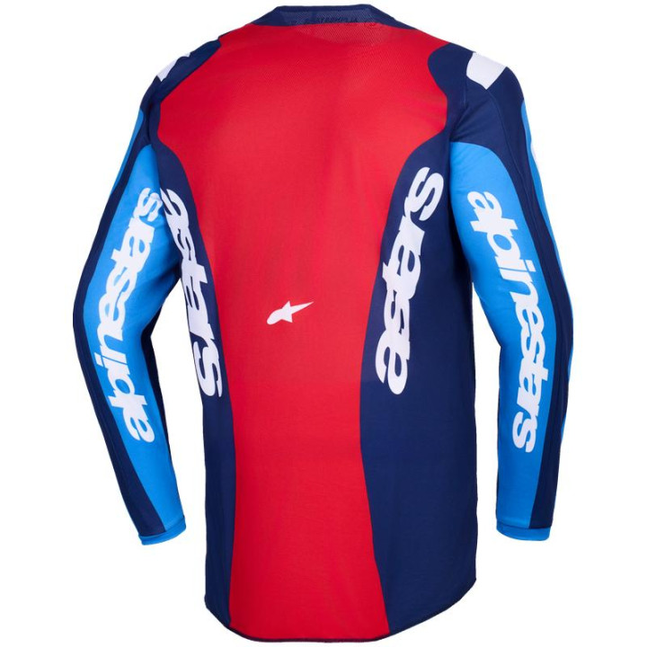 Maillot Alpinestars fluid grid bleu/rouge | Oxmoto