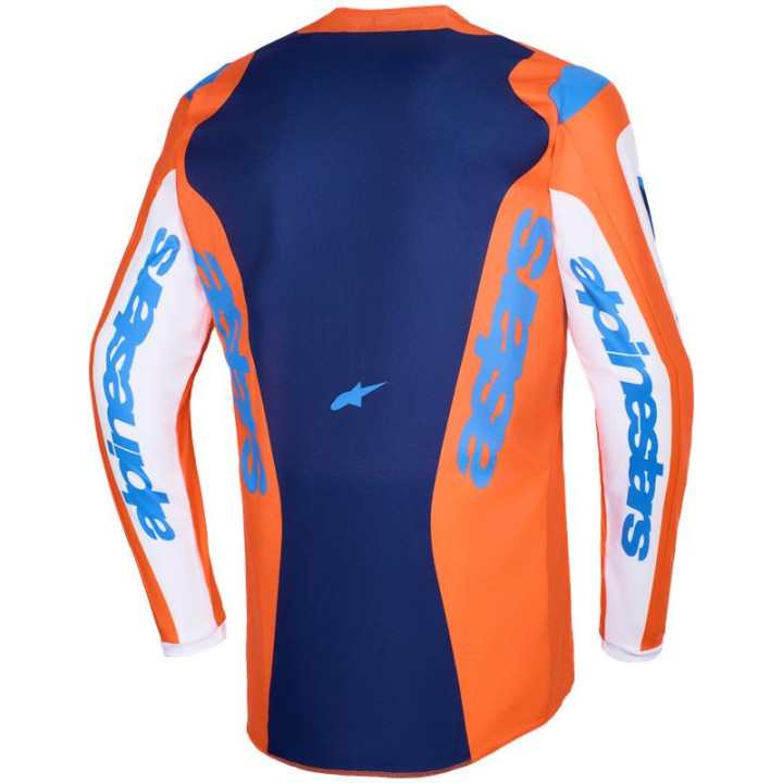 Maillot Alpinestars fluid grid orange/bleu | Oxmoto