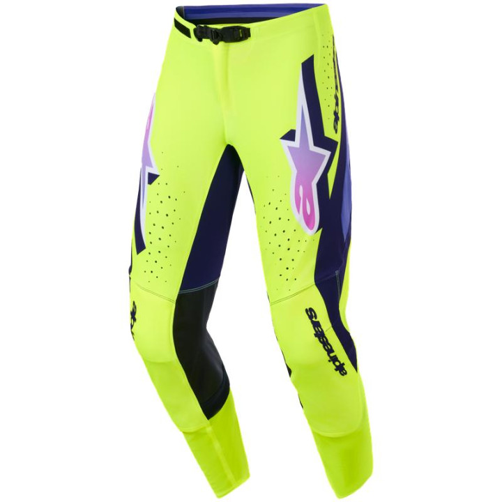 Pantalon Alpinestars supertech vista jaune/violet/noir
