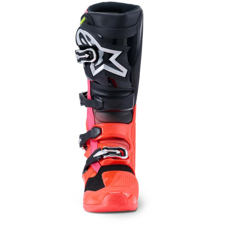 Bottes Alpinestars tech 7 noir/rouge/rose | Oxmoto