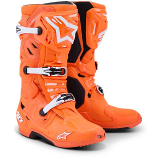 Bottes Alpinestars tech 10 supervented orange/noir/blanc