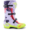 Bottes Alpinestars tech 10 supervented violet/jaune/rose