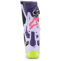 Bottes Alpinestars tech 10 supervented violet/jaune/rose