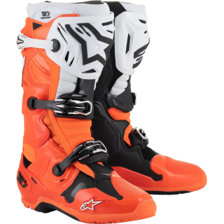 Bottes Alpinestars tech 10 enduro orange/noir/blanc | Oxmoto
