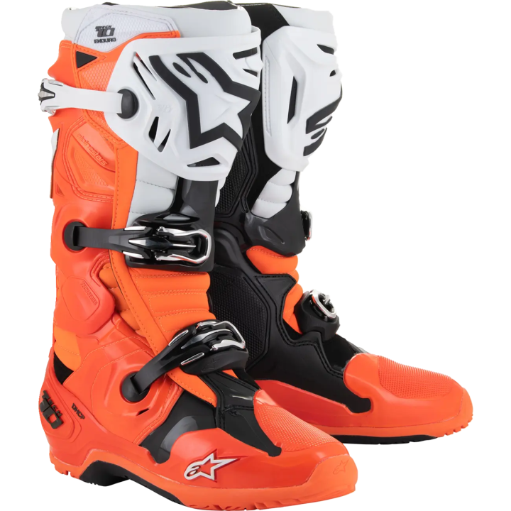 Bottes Alpinestars tech 10 enduro orange/noir/blanc | Oxmoto