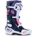Bottes Alpinestars tech 10 blanc/violet/bleu/rose | Oxmoto