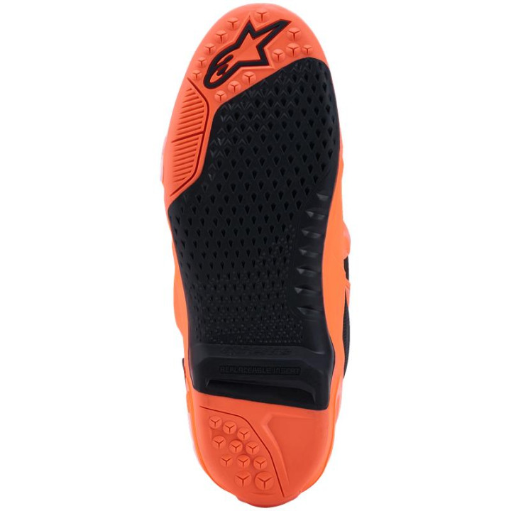 Bottes Alpinestars tech 10 supervented orange/noir/blanc