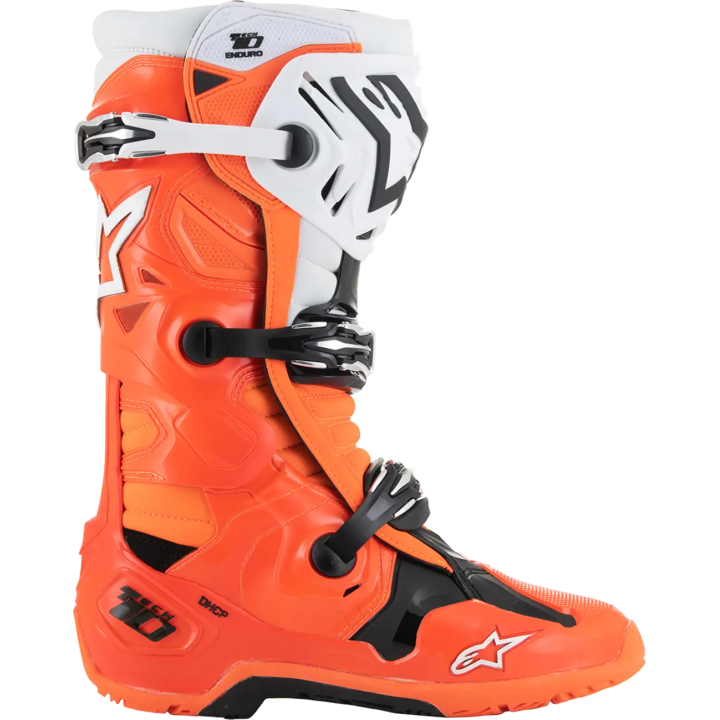 Bottes Alpinestars tech 10 enduro orange/noir/blanc | Oxmoto