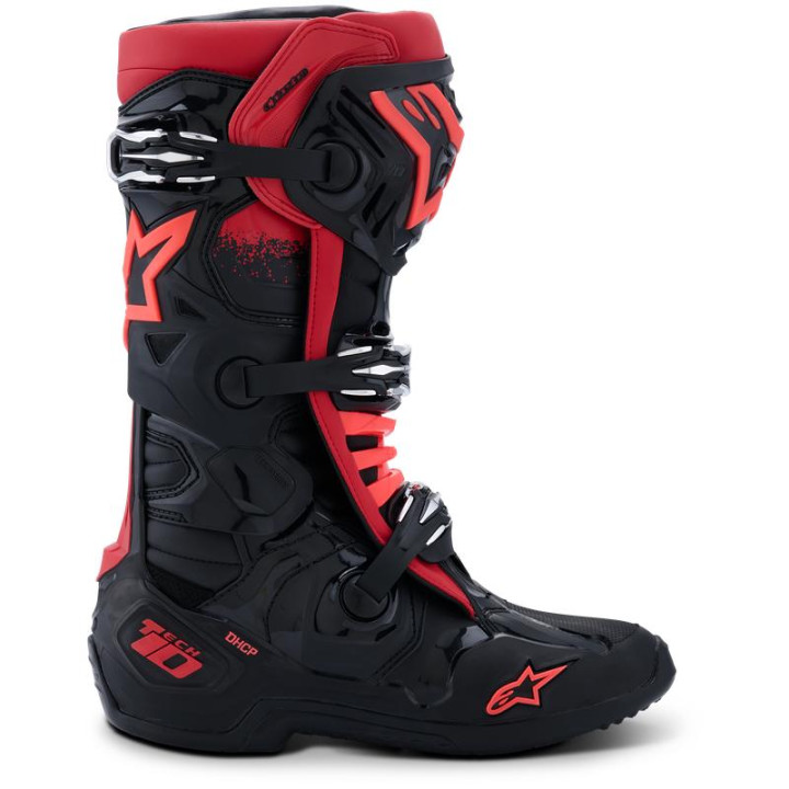 Bottes Alpinestars tech 10 rouge/noir | Oxmoto