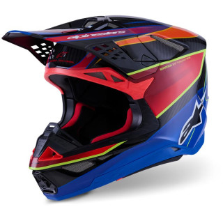 Casque Alpinestars supertech m10 (s-m10) era bleu/rouge/jaune