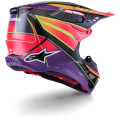 Casque Alpinestars supertech m10 (s-m10) era rose/violet/jaune