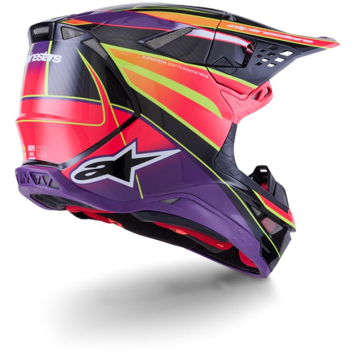 Casque Alpinestars supertech m10 (s-m10) era rose/violet/jaune