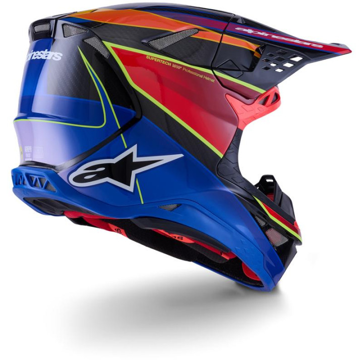 Casque Alpinestars supertech m10 (s-m10) era bleu/rouge/jaune
