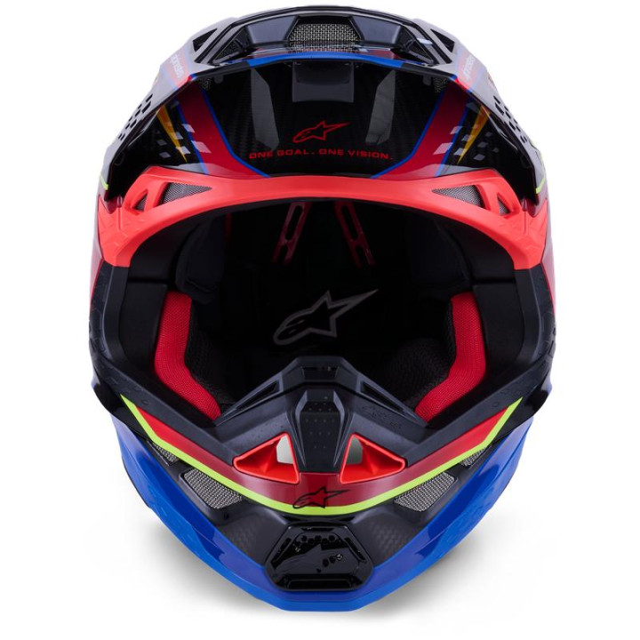 Casque Alpinestars supertech m10 (s-m10) era bleu/rouge/jaune