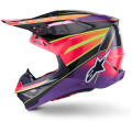 Casque Alpinestars supertech m10 (s-m10) era rose/violet/jaune