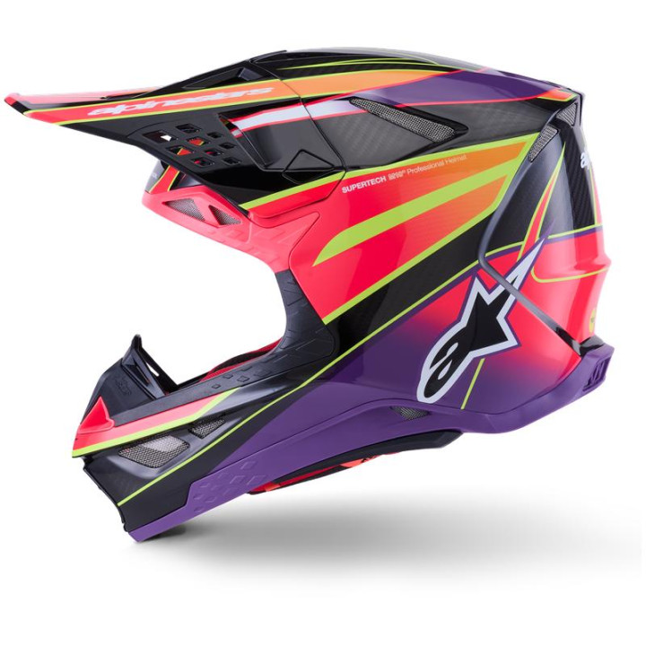 Casque Alpinestars supertech m10 (s-m10) era rose/violet/jaune