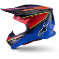 Casque Alpinestars supertech m10 (s-m10) era bleu/rouge/jaune