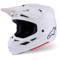 Casque Alpinestars s-m7 solid blanc | Oxmoto