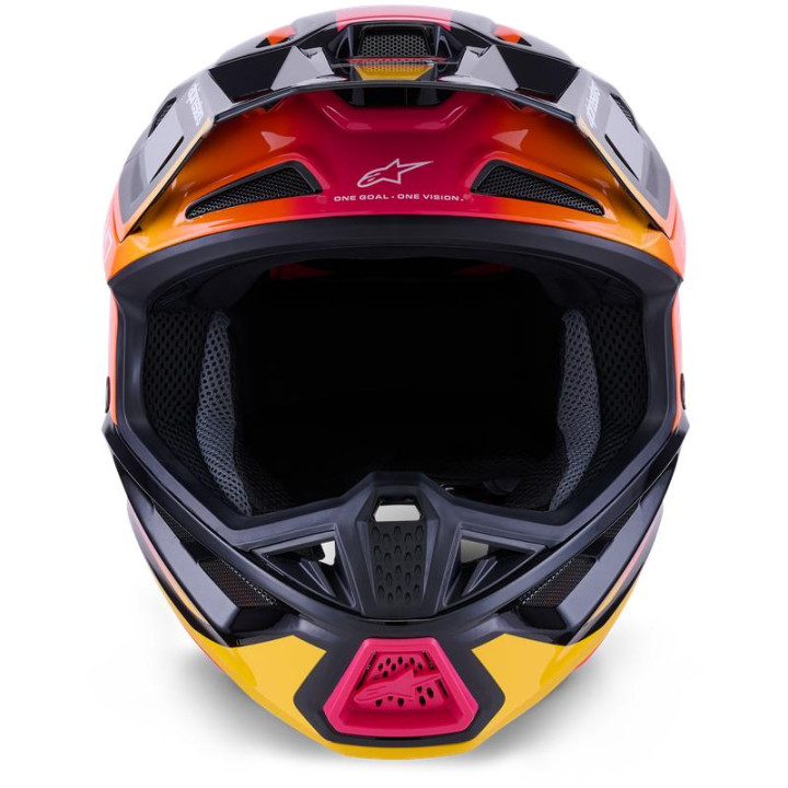 Casque Alpinestars s-m7 rise noir/jaune/rose | Oxmoto