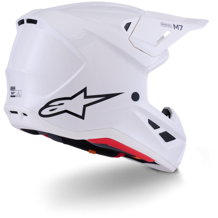 Casque Alpinestars s-m7 solid blanc | Oxmoto