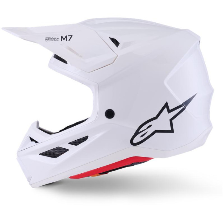 Casque Alpinestars s-m7 solid blanc | Oxmoto