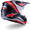 Casque Alpinestars s-m7 rise noir/gris/rouge | Oxmoto