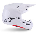 Casque Alpinestars s-m7 solid blanc | Oxmoto