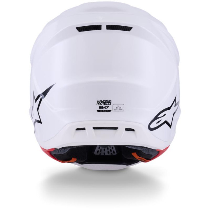 Casque Alpinestars s-m7 solid blanc | Oxmoto