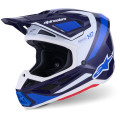 Casque Alpinestars s-m7 rise bleu/blanc | Oxmoto