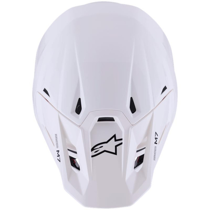 Casque Alpinestars s-m7 solid blanc | Oxmoto
