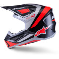 Casque Alpinestars s-m7 rise noir/gris/rouge | Oxmoto
