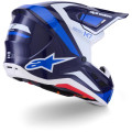 Casque Alpinestars s-m7 rise bleu/blanc | Oxmoto