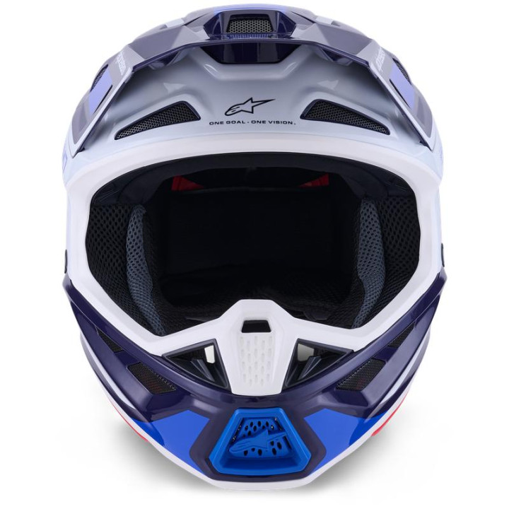 Casque Alpinestars s-m7 rise bleu/blanc | Oxmoto