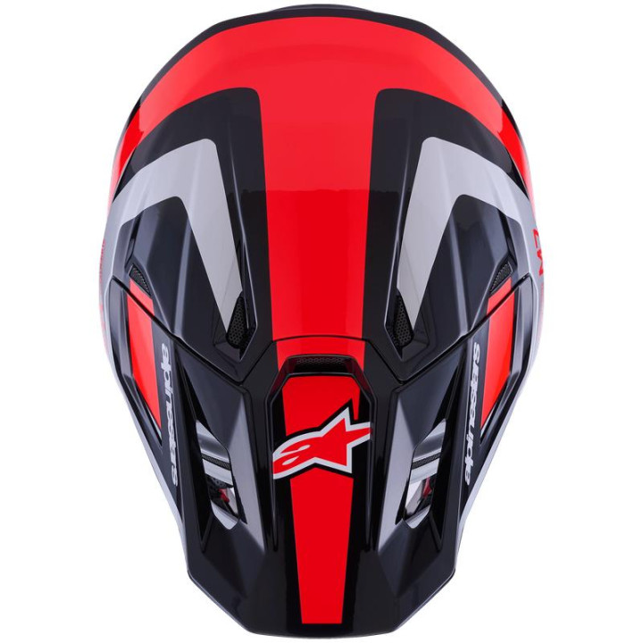 Casque Alpinestars s-m7 rise noir/gris/rouge | Oxmoto