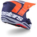 Casque Alpinestars s-m7 core orange/bleu mat | Oxmoto