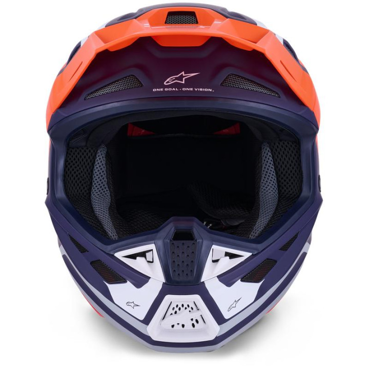 Casque Alpinestars s-m7 core orange/bleu mat | Oxmoto