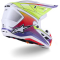 Casque Alpinestars s-m7 fuse blanc/jaune/violet | Oxmoto