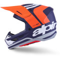 Casque Alpinestars s-m7 core orange/bleu mat | Oxmoto