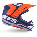 Casque Alpinestars s-m7 core orange/bleu mat | Oxmoto