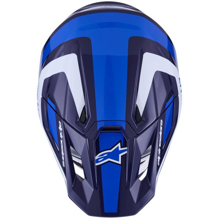 Casque Alpinestars s-m7 rise bleu/blanc | Oxmoto